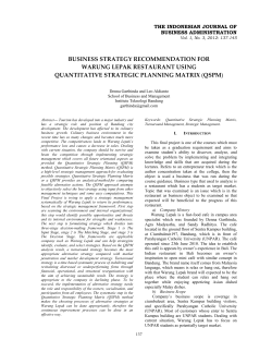 business strategy recommendation for warung lepak restaurant