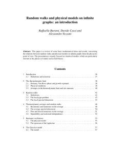 Random walks and physical models on infinite graphs: an introduction