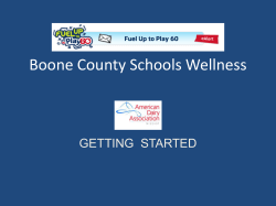 Boone County Schools Wellness - West Virginia Department of