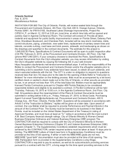 Orlando Sentinel Feb. 8, 2015 Miscellaneous Notices INVITATION