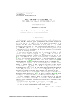 THE STRONG OPEN SET CONDITION FOR SELF