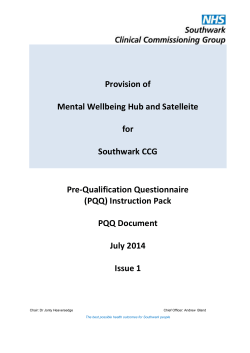 Pre-Qualification Questionnaire (Doc 1 PQQ