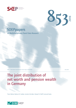 The joint distribution of net worth and pension wealth in