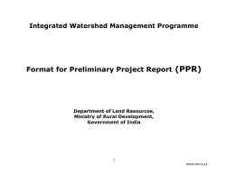 Format for Preliminary Project Report