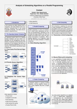 Analysis of Scheduling Algorithms on a Parallel - IME-USP