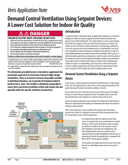 Veris Application Note Demand Control Ventilation