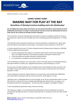 making way for play at the bay
