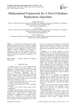 Mathematical Framework for A Novel Database