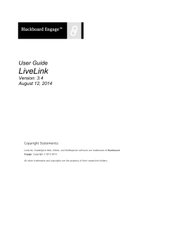 LiveLink - Blackboard Help