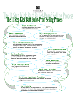 The 11 Step Kick Butt Bullet Proof Super Selling Process
