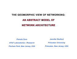 the geomorphic view of networking: an abstract model of network