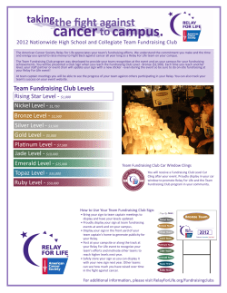 Team Fundraising Club Levels