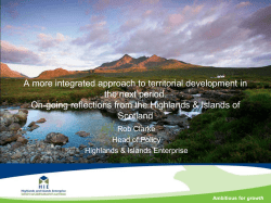 A more integrated approach to territorial development in the next