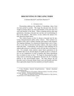 discounting in the long term