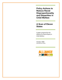 Policy Actions to Reduce Racial Disproportionality and Disparities in
