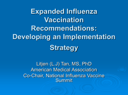 Immunizing Adults in Non-Traditional Settings