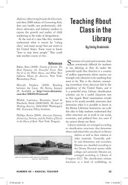 Teaching About Class in the Library