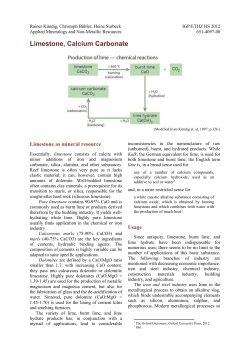 Limestone, Calcium Carbonate - Schweizerische Geotechnische