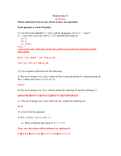 Homework #1 Solutions