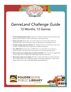 1. Use the GenreLand game board to guide your reading resolutions