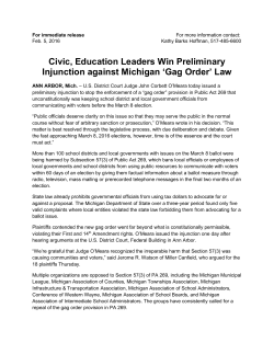 Civic, Education Leaders Win Preliminary Injunction against