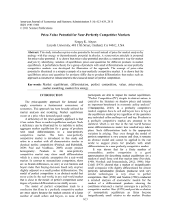 Price-Value Potential for Near-Perfectly Competitive Markets