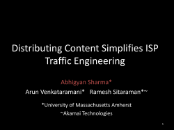 Distributing Content Simplifies Traffic Engineering