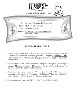 Yellow Card Submission Timeframe Change