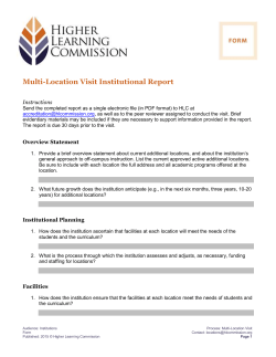 Multi-Location Visit - The Higher Learning Commission