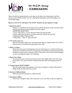 75 MOM Group ICEBREAKERS