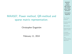 MAA507, Power method, QR-method and sparse matrix