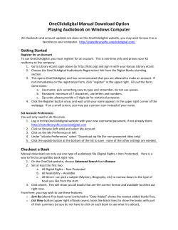 OneClickdigital Manual Option Playing Audiobook on