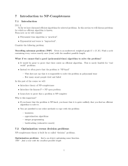 7 Introduction to NP