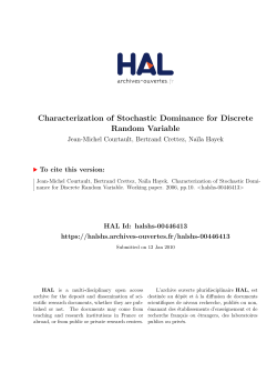 Characterization of Stochastic Dominance for Discrete Random