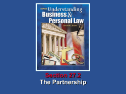 Liability of the Partners Understanding Business and Personal Law