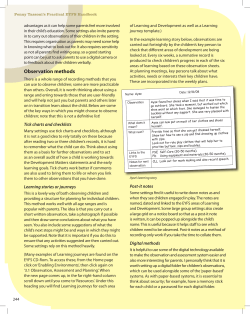Observation methods - Pearson Schools and FE Colleges