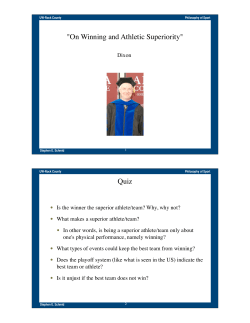 "On Winning and Athletic Superiority" Quiz