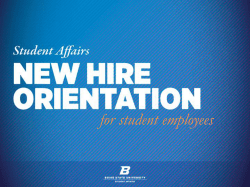 the Department Orientation PowerPoint