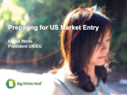 Preparing for US Market Entry