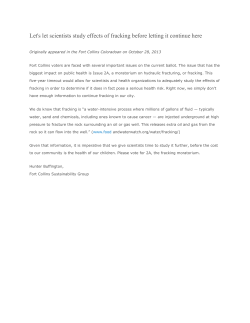 Let`s let scientists study effects of fracking before letting it continue