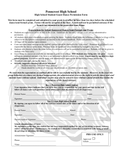 Dance Guest Form for Guest in High School