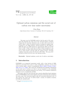 Optimal carbon emissions and the social cost of carbon over time