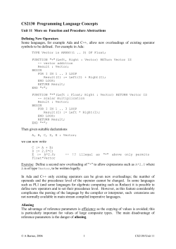 Defining New Operators