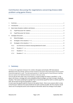 Contribution discussing the negotiations concerning