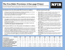 Free Rider Provision of the New Healthcare Law Explained