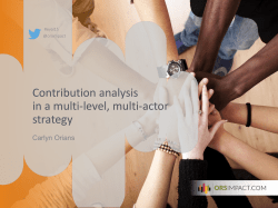 Contribution analysis in a multi-level, multi