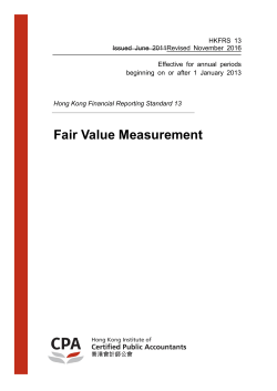 Fair Value Measurement - Hong Kong Institute of Certified Public