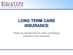 Long Term Care Insurance Partnership (LTC-P)