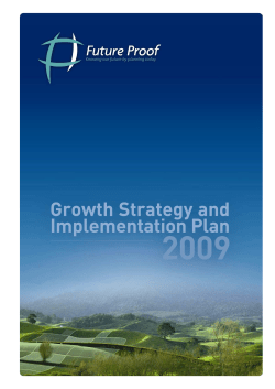 Future Proof Growth Strategy and Implementation Plan 2009