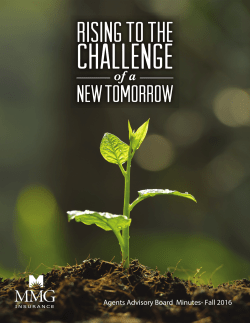 MMG`S AGENTS ADVISORY BOARD